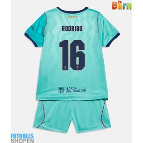Billiga Barcelona Rodri Hernandez #16 Tredjeställ Barn 2026-27 Kortärmad (+ Korta byxor)